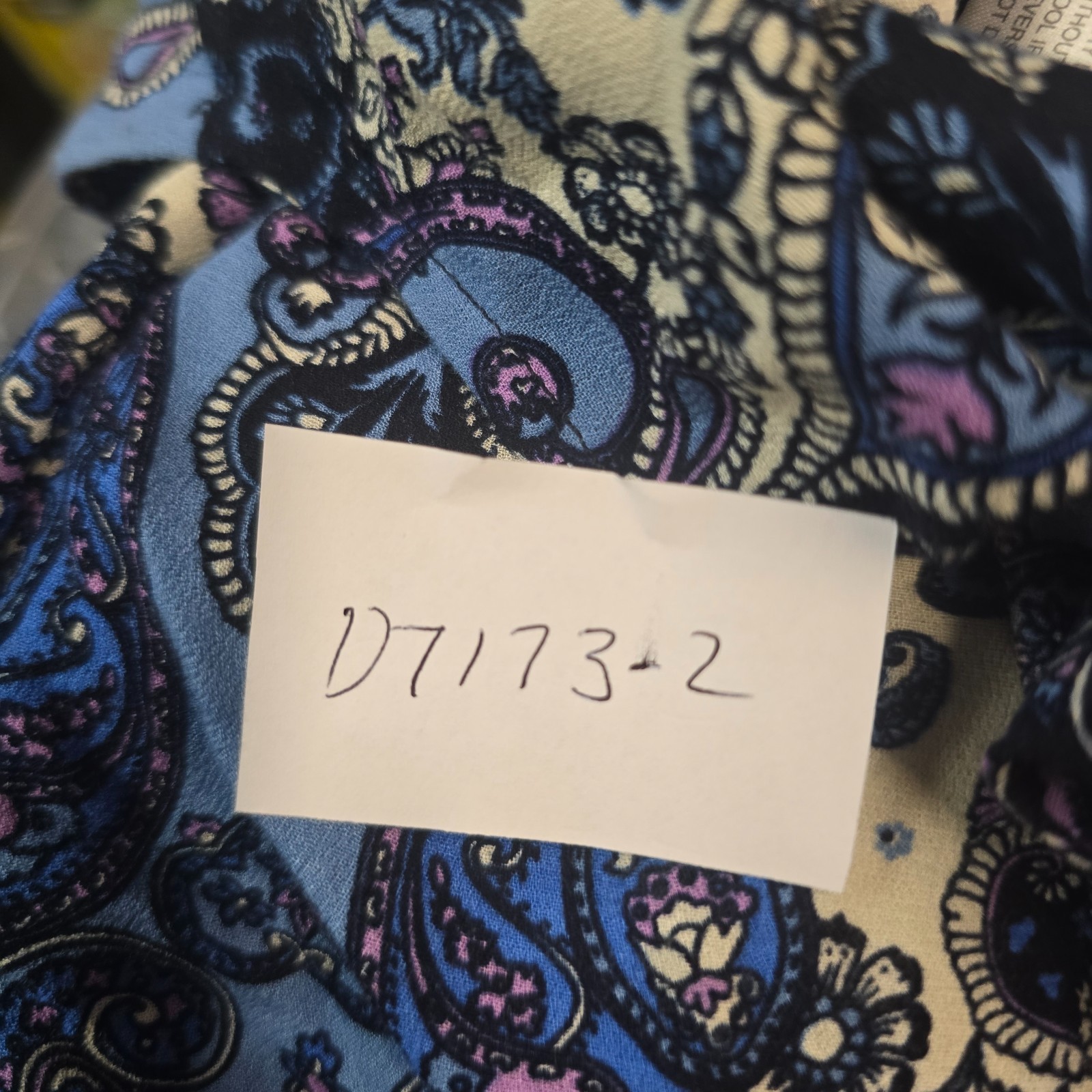 Ghanda Dress Womens A-line Mini Size M Blue Ivory Paisley Layered Sleeveless