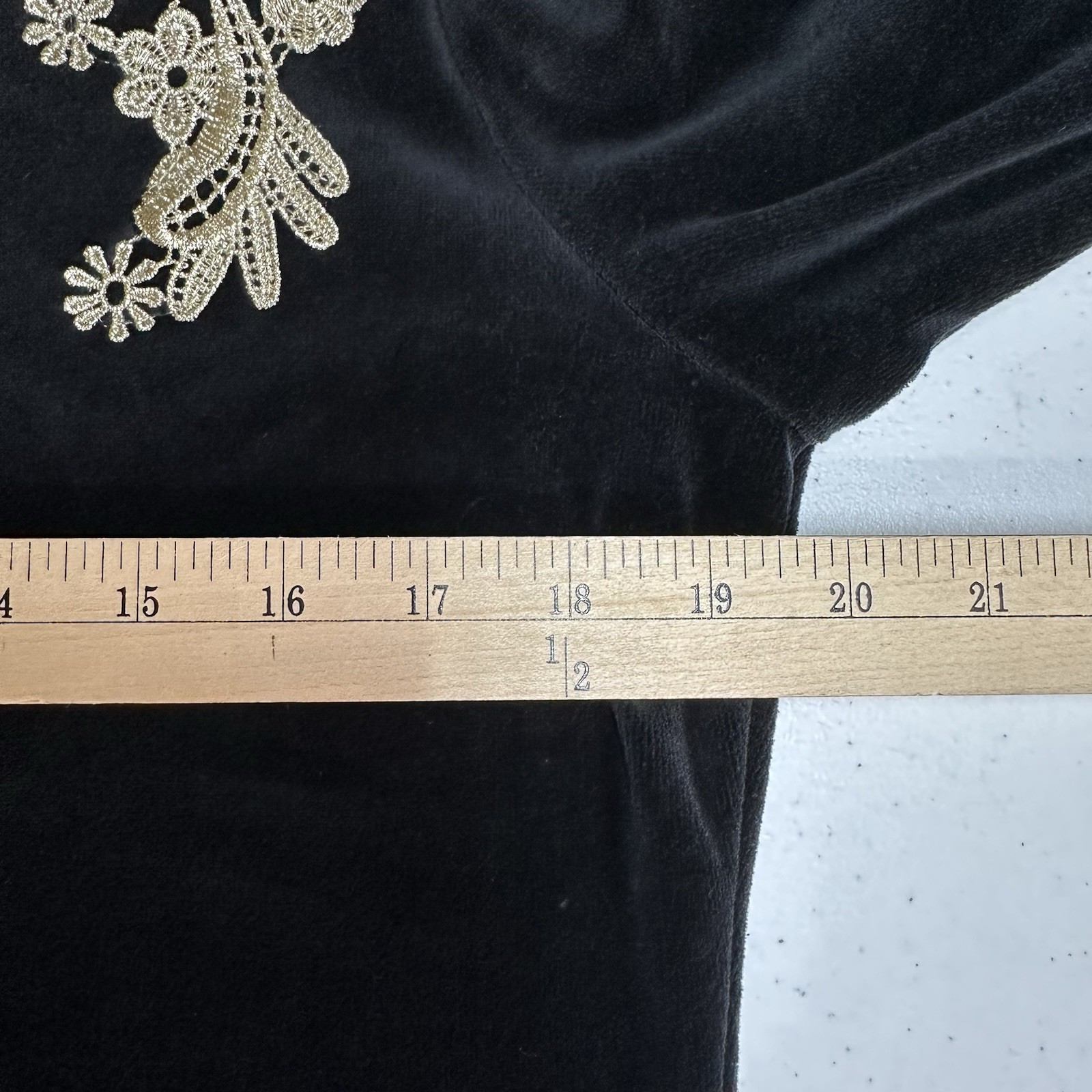 Monroe & Main Cocktail Dress Large Black Gold Velvet Old Money Classic Elegant