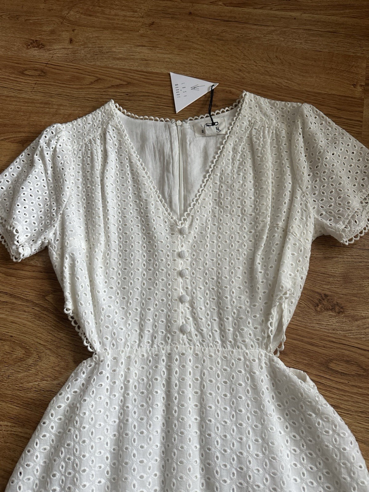 NWT Lost + Wander White Side Cut Out Dress S