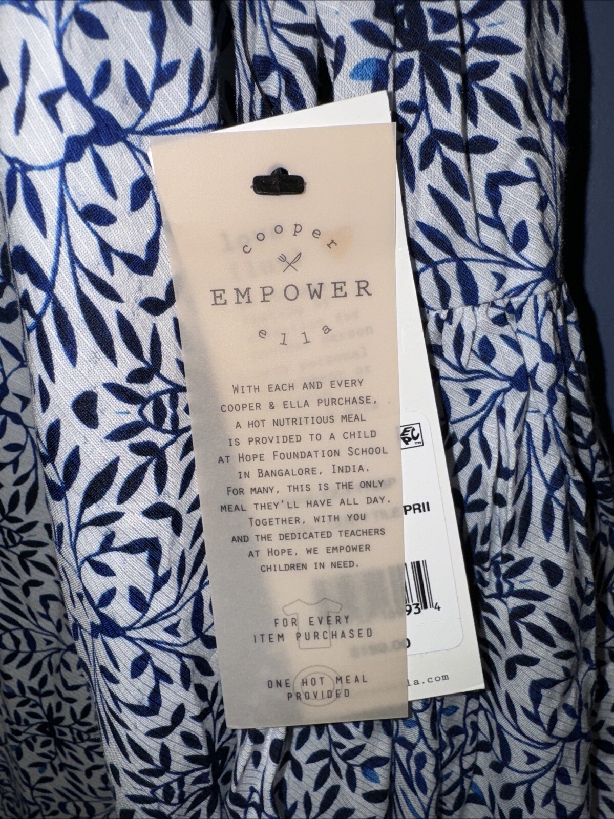 Womens Small Dress, Strappy Cold Shoulder, Short, Lined, White Blue Floral $198