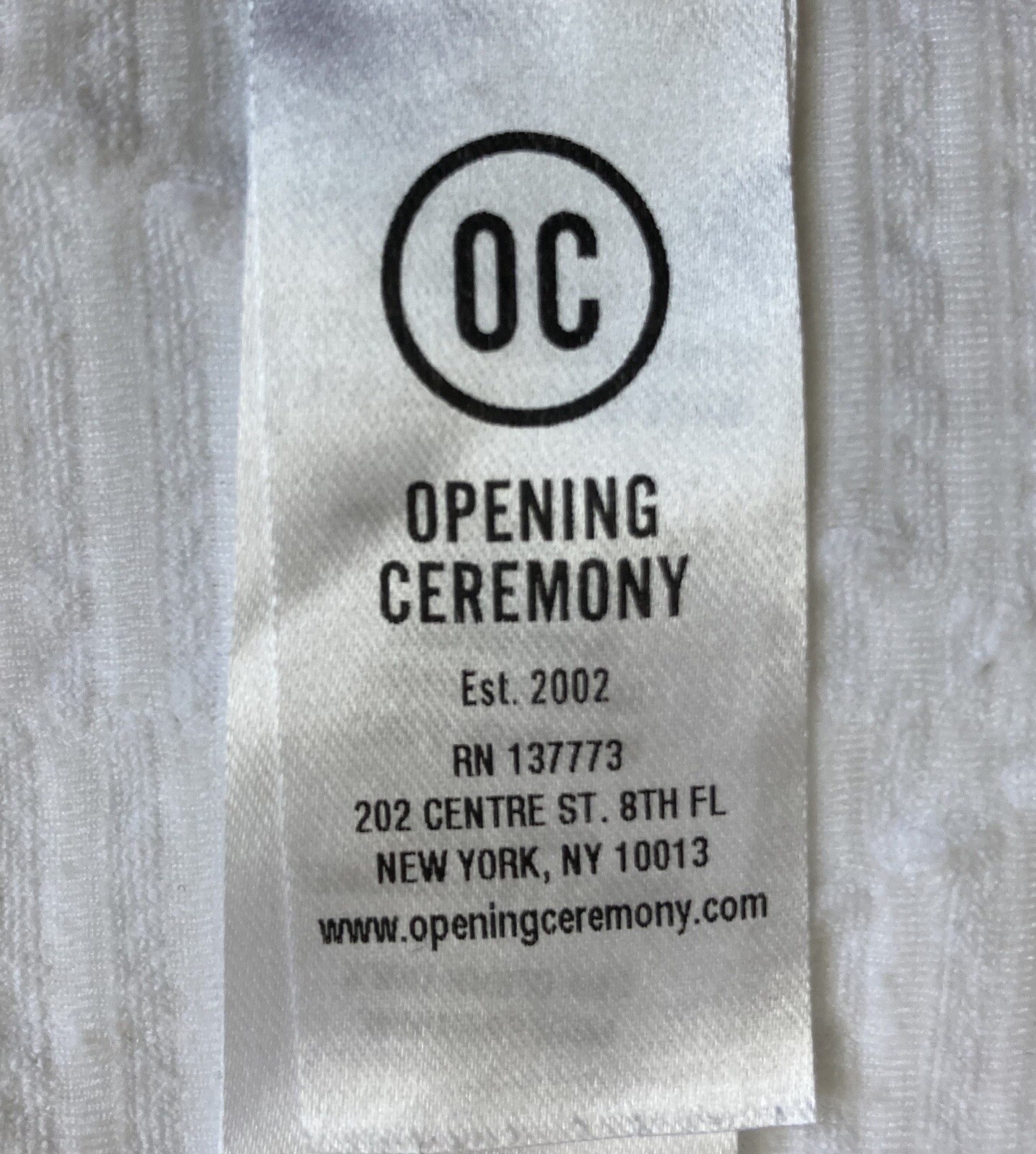 Opening Ceremony White Bodycon Textured Midi Dress Women’s Size M