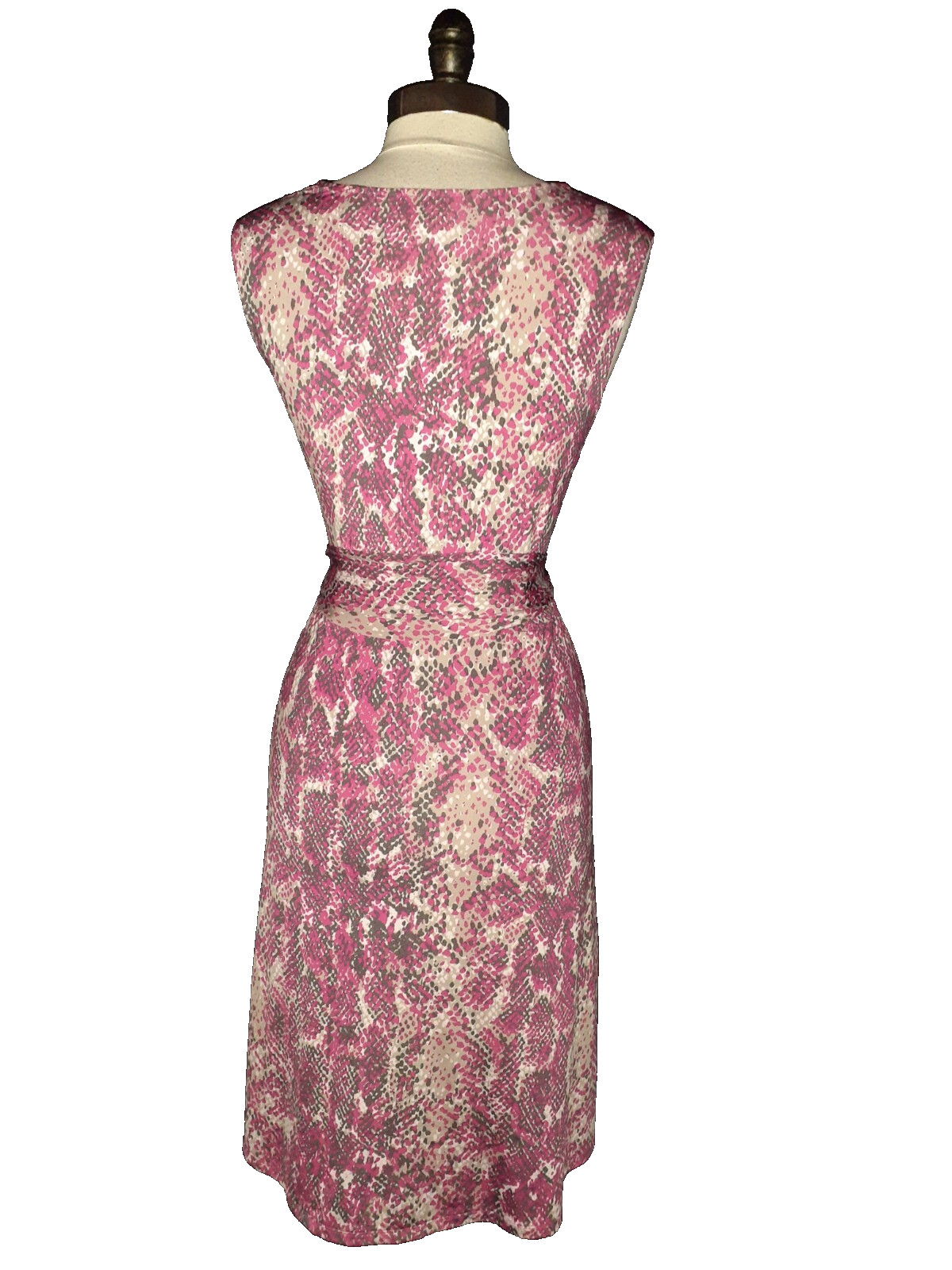 INC International Concepts Plus Size 1X A-Line Dress Pink Grey Animal Print