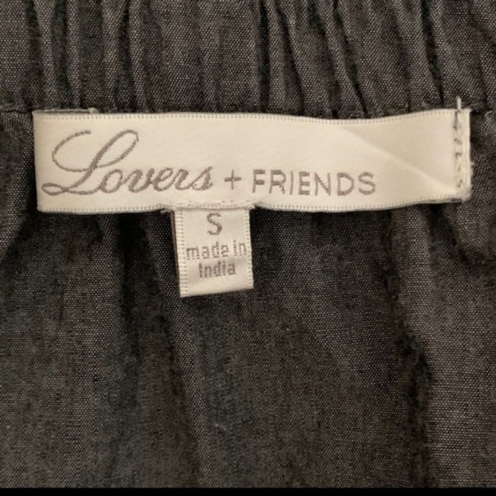Lovers + Friends Chance Chambray Cold Shoulder Ruffled Mini Dress Modern Chic S