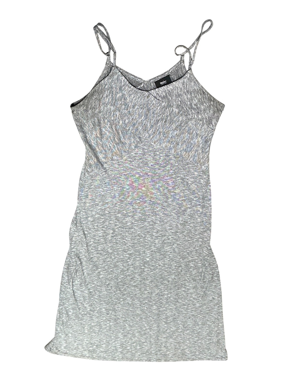 Mossimo Medium Gray Maxi Dress Adjustable Straps Stretch Knit Casual Cool Trendy