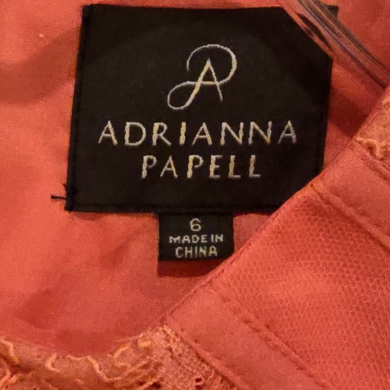 Adrianna Papell Sleeveless Lace Sheath Dress in Light Coral – NWT Size 6