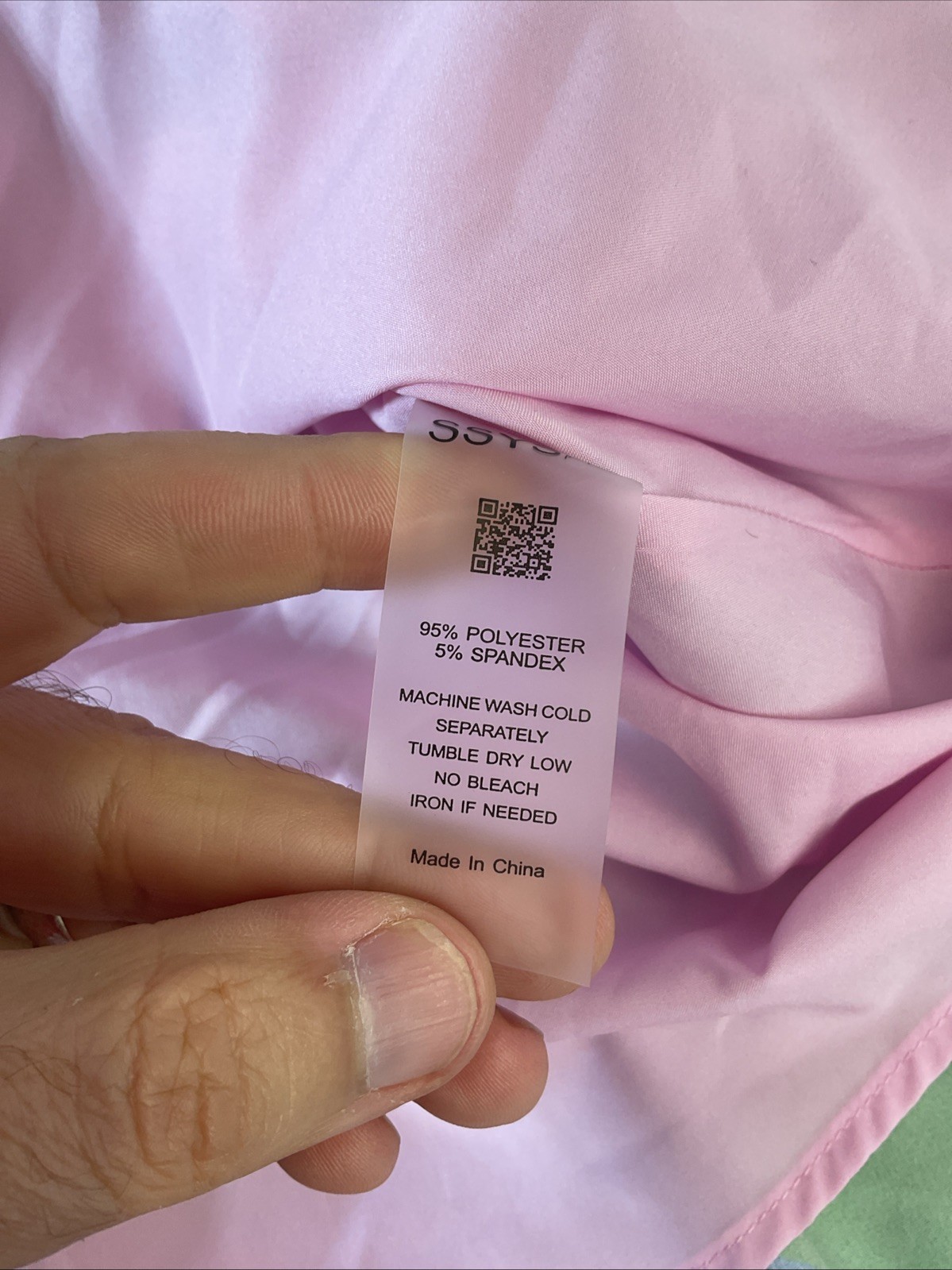 SSYS The Label Dress M Colorful Poly Spandex Stretch ruffle neck Tatum Dress