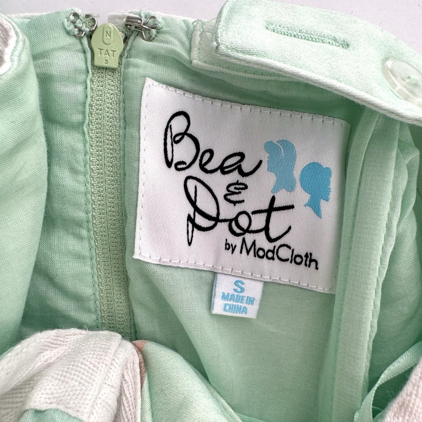 Bea & Dot ModCloth Sweetest Treat Ice Cream Cone Dress S Mint Green Pinup Retro