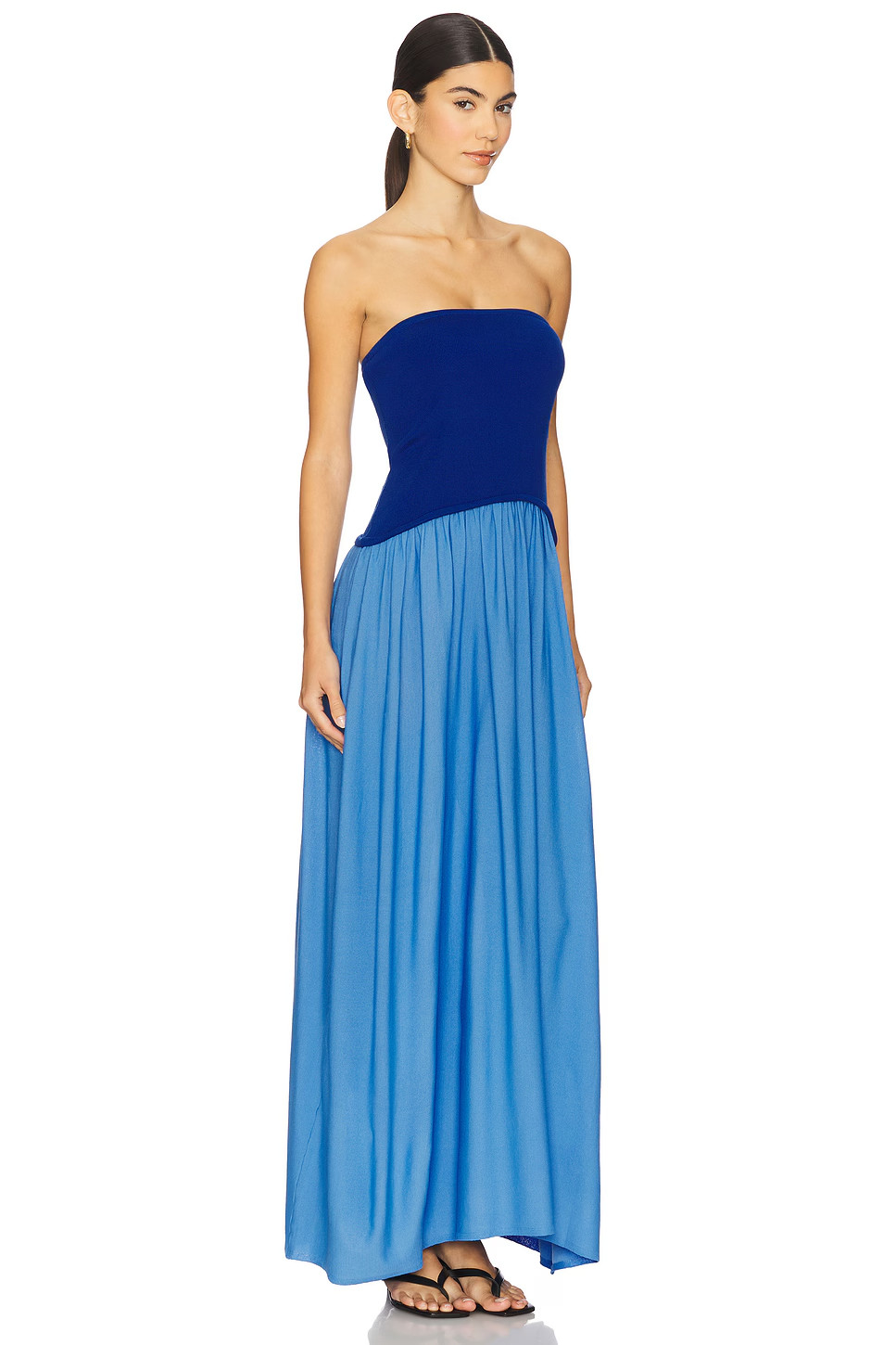Solid & Striped Strapless Soglio Dress in Maritime Navy & Marina Blue S NWT $298