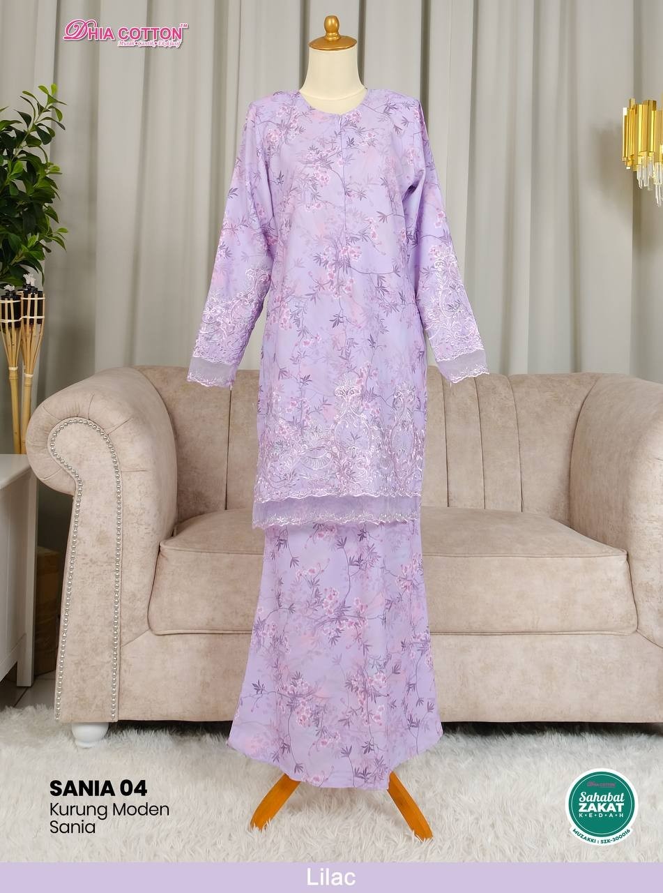 1 piece of Kurung Moden 2026 Dhia Cotton S-3XL; read for description
