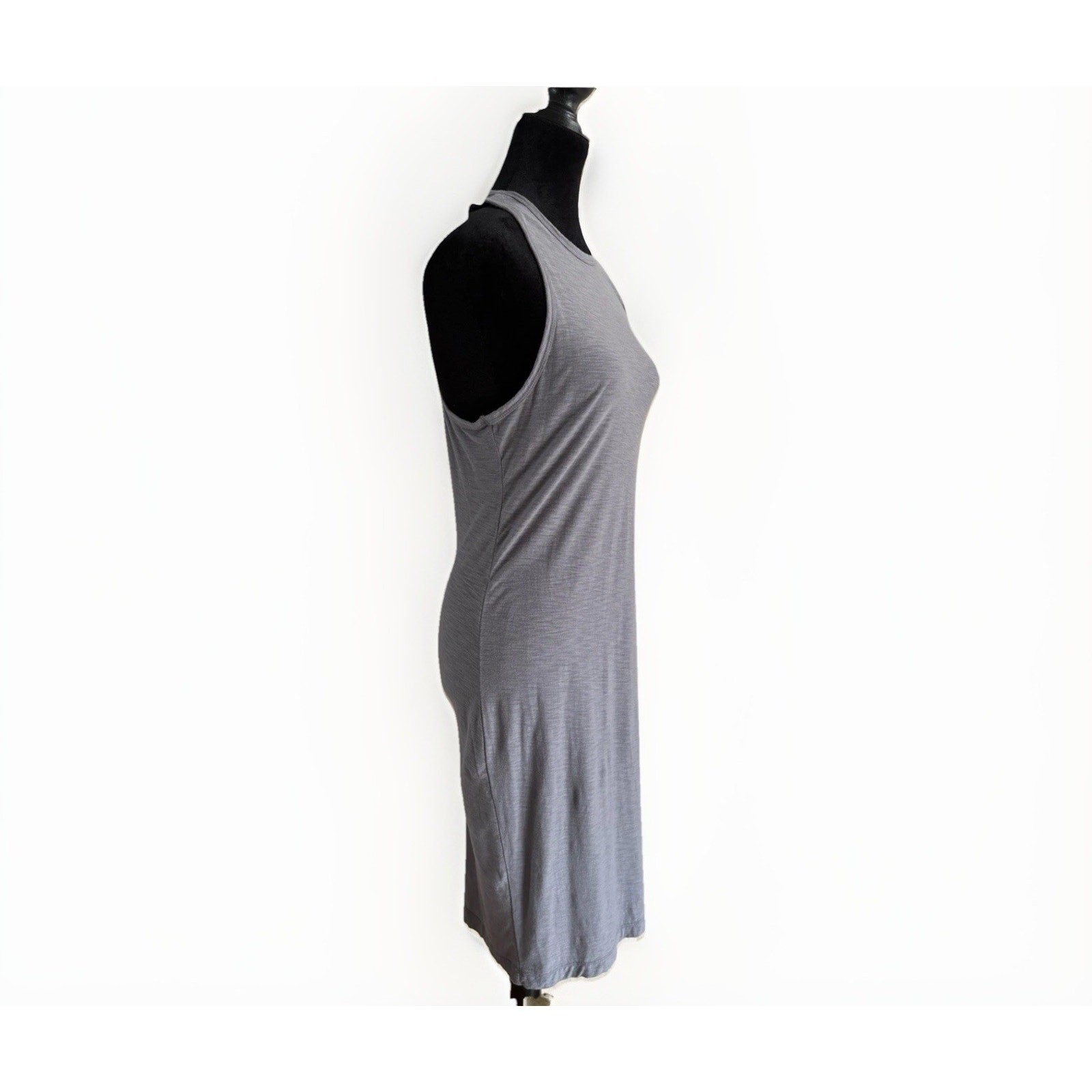 NWT James Perse Stretch Knit Dress – 2 Gray Summer Minimalist Everyday Basic USA