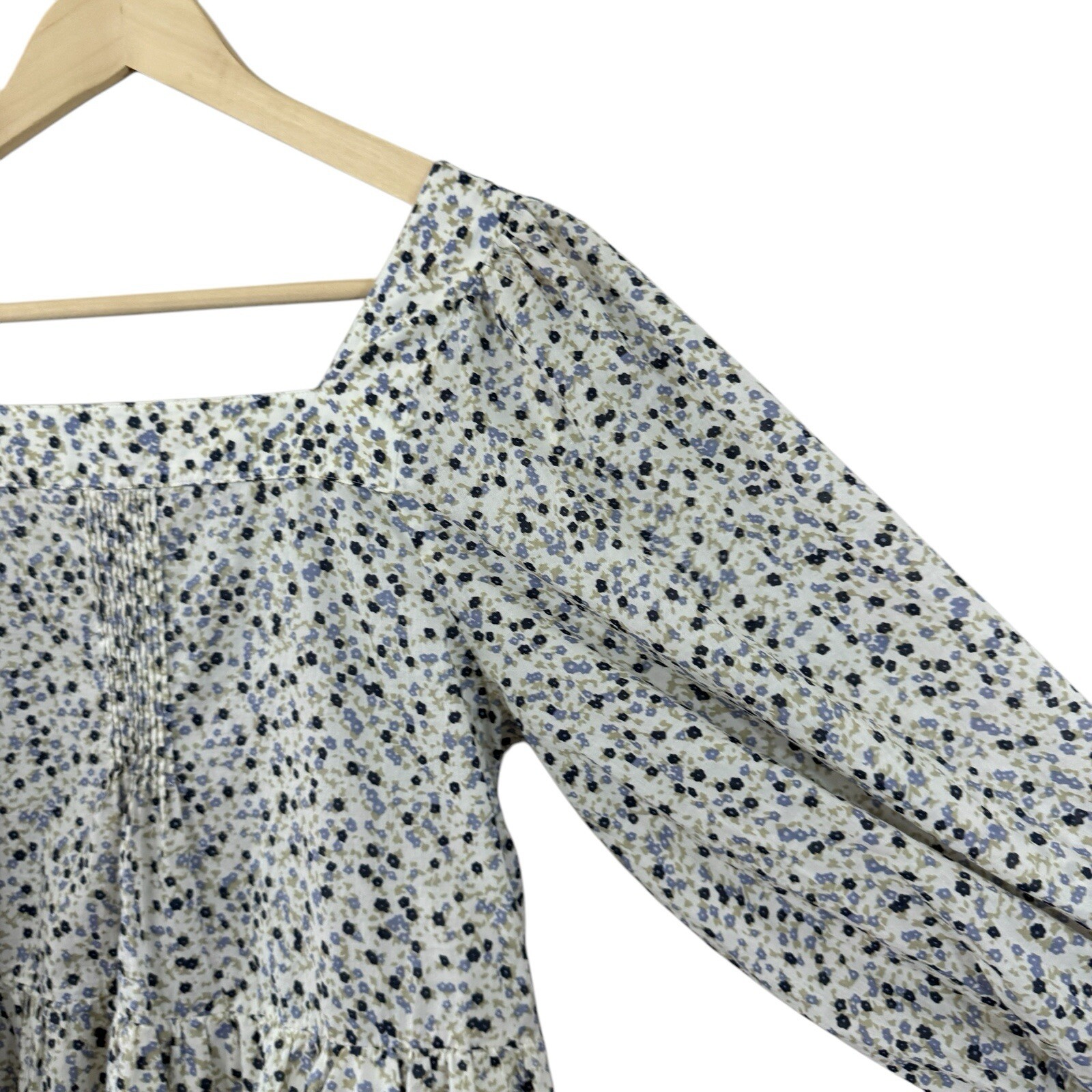 Rails Medium Pippa Watercolor Buds Dress Floral Midi Shell Button Front Womens