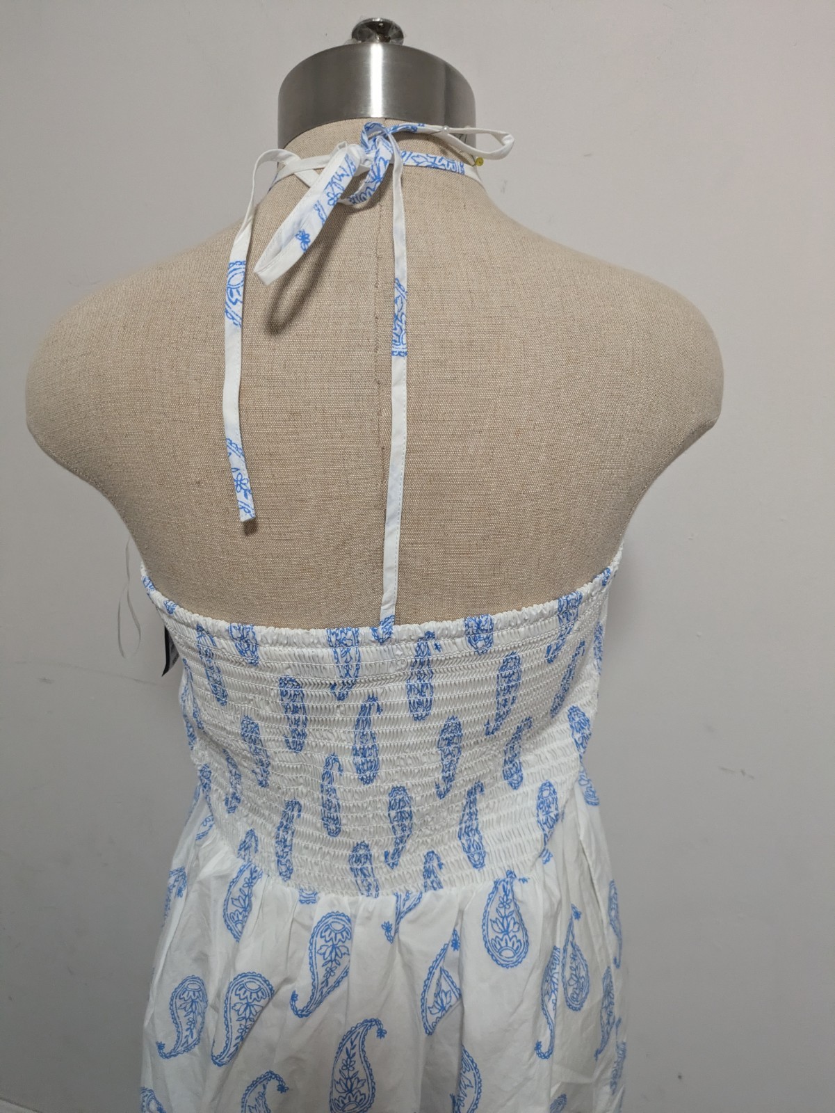 Universal Thread Maxi Halter Dress Paisley SMALL Beachy Resort Coastal Vacation