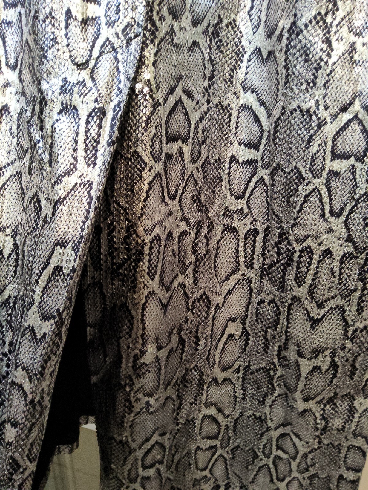 CHRISTOPHER KANE Asymmetric snake-print sequinned dress SIZE 40 US 8 $1395