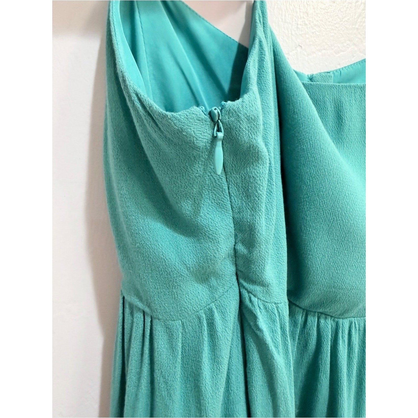 Jack by BB Dakota Turquoise Ruffle High-Low Spaghetti Dress