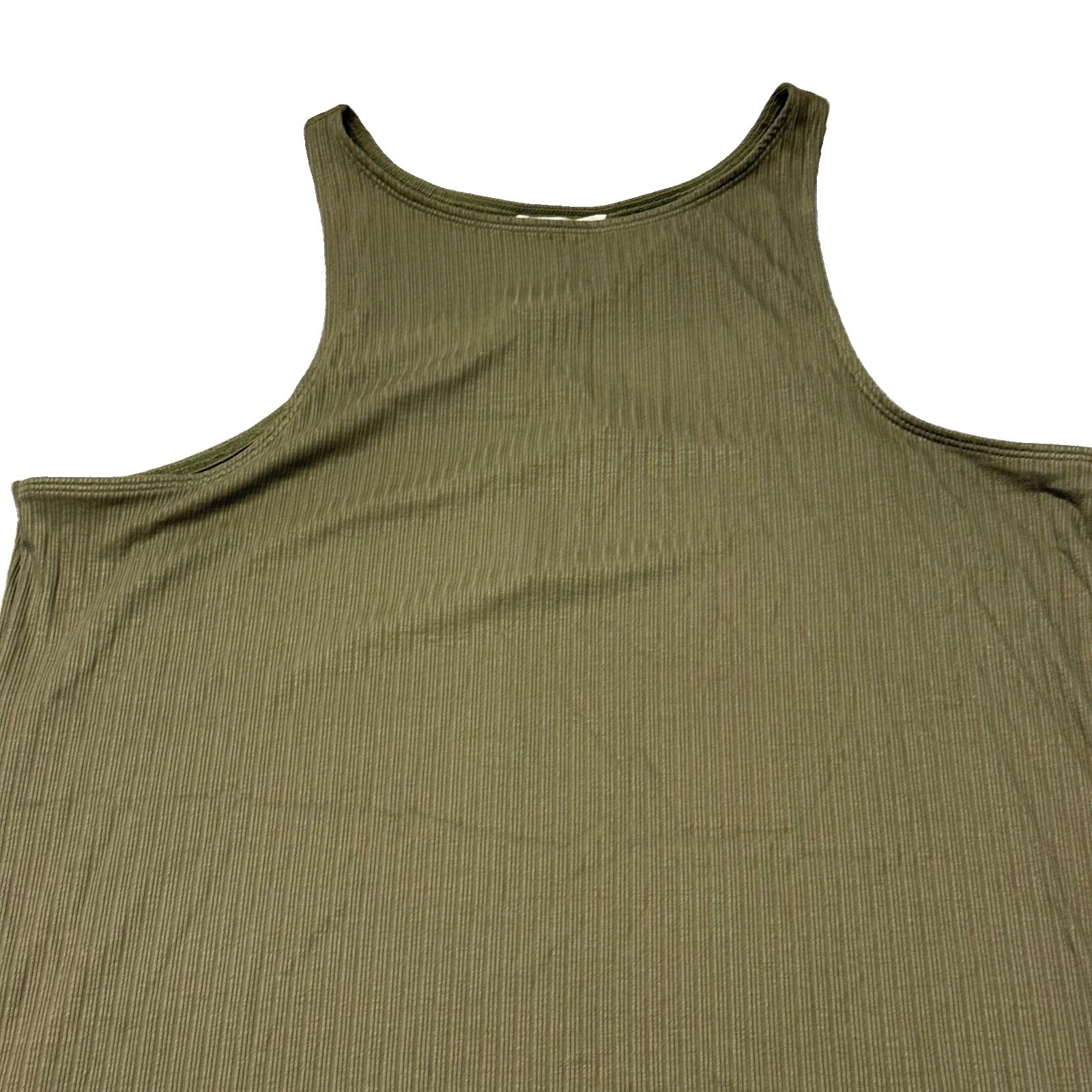Haven Well Within Dress Size XL Oive Green Maxi size Ribbed Sleeveless Form Fit