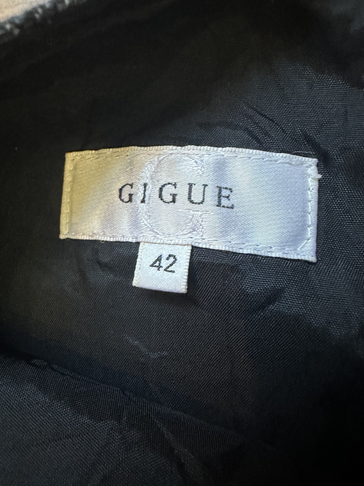 Gigue Wool Angora Houndstooth Sleeveless Sheath Dress Gray Black Women s 42 US10