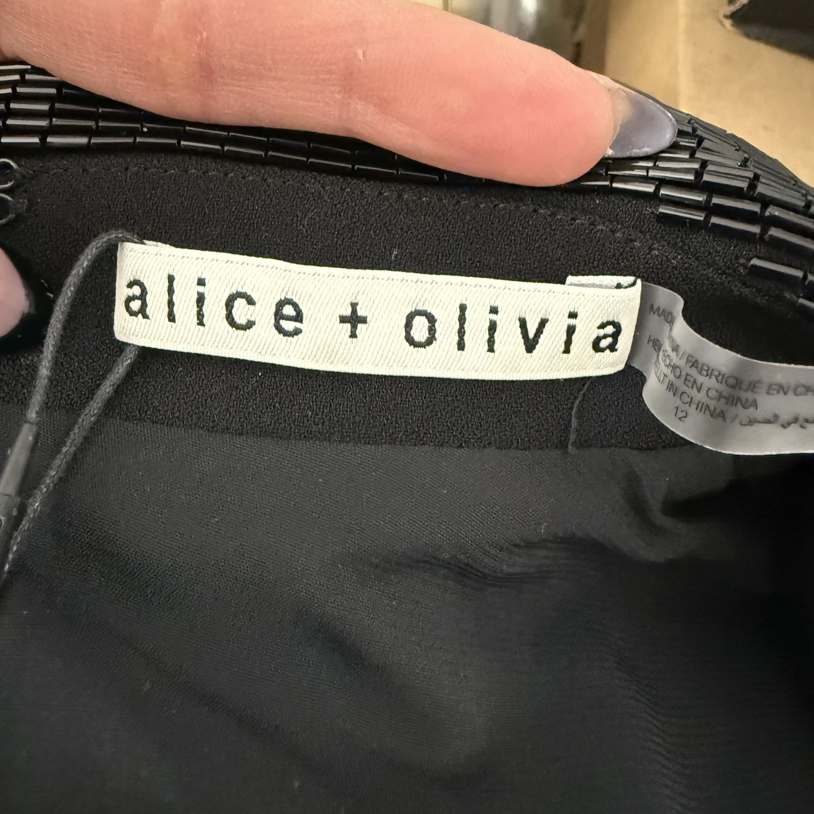 Alice Olivia Black Sleeveless Blazer Tuxedo Mini Dress Sz 12 Old Money Preppy