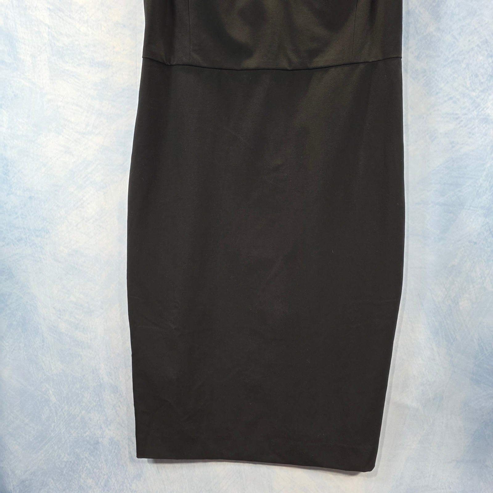 Ann Taylor Womens Black Sleeveless Split Neck Sheath Dress Size 4 NWT