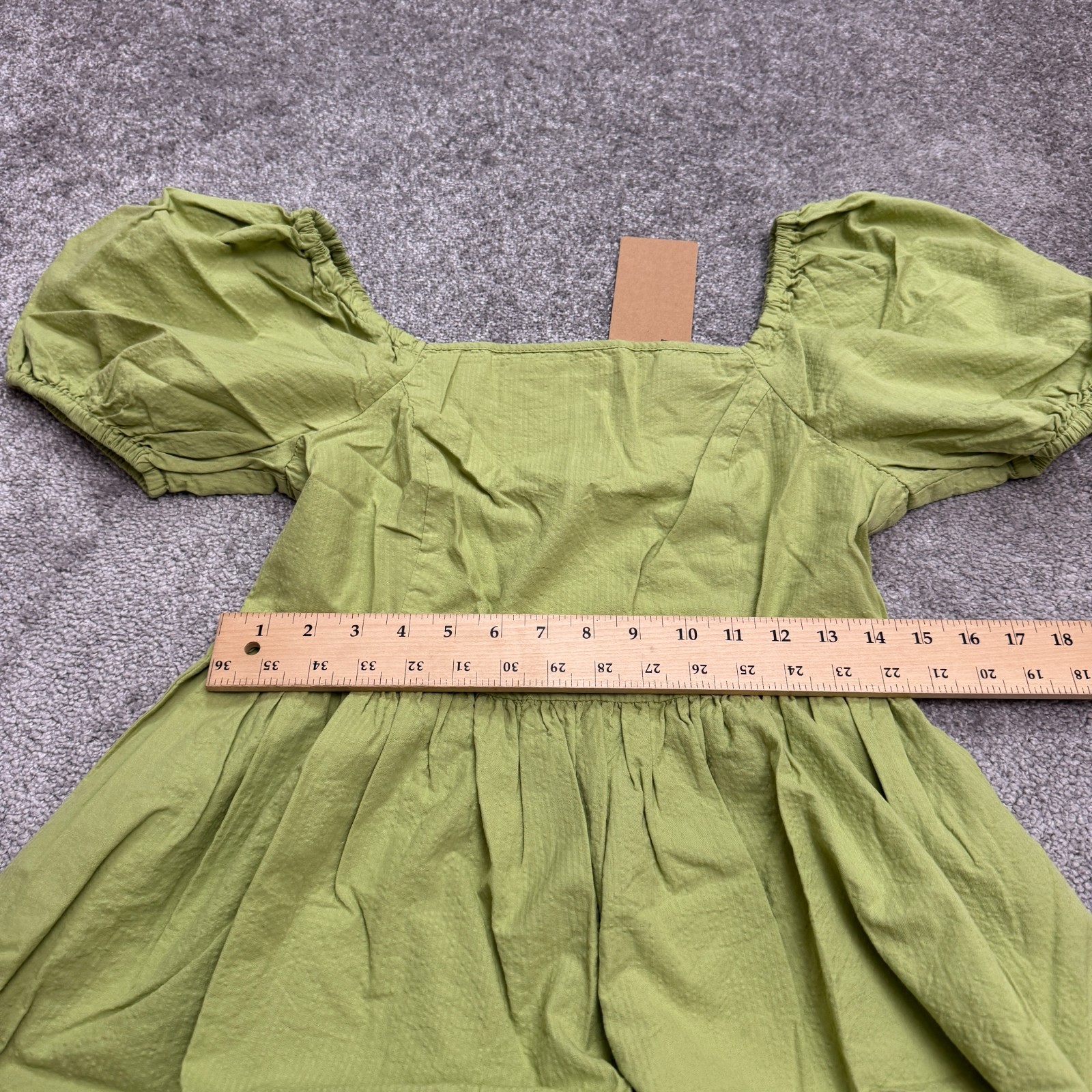 Princess Highway Modcloth Sanda Puff Sleeve A-Line Mini Dress Women 10 Green NWT