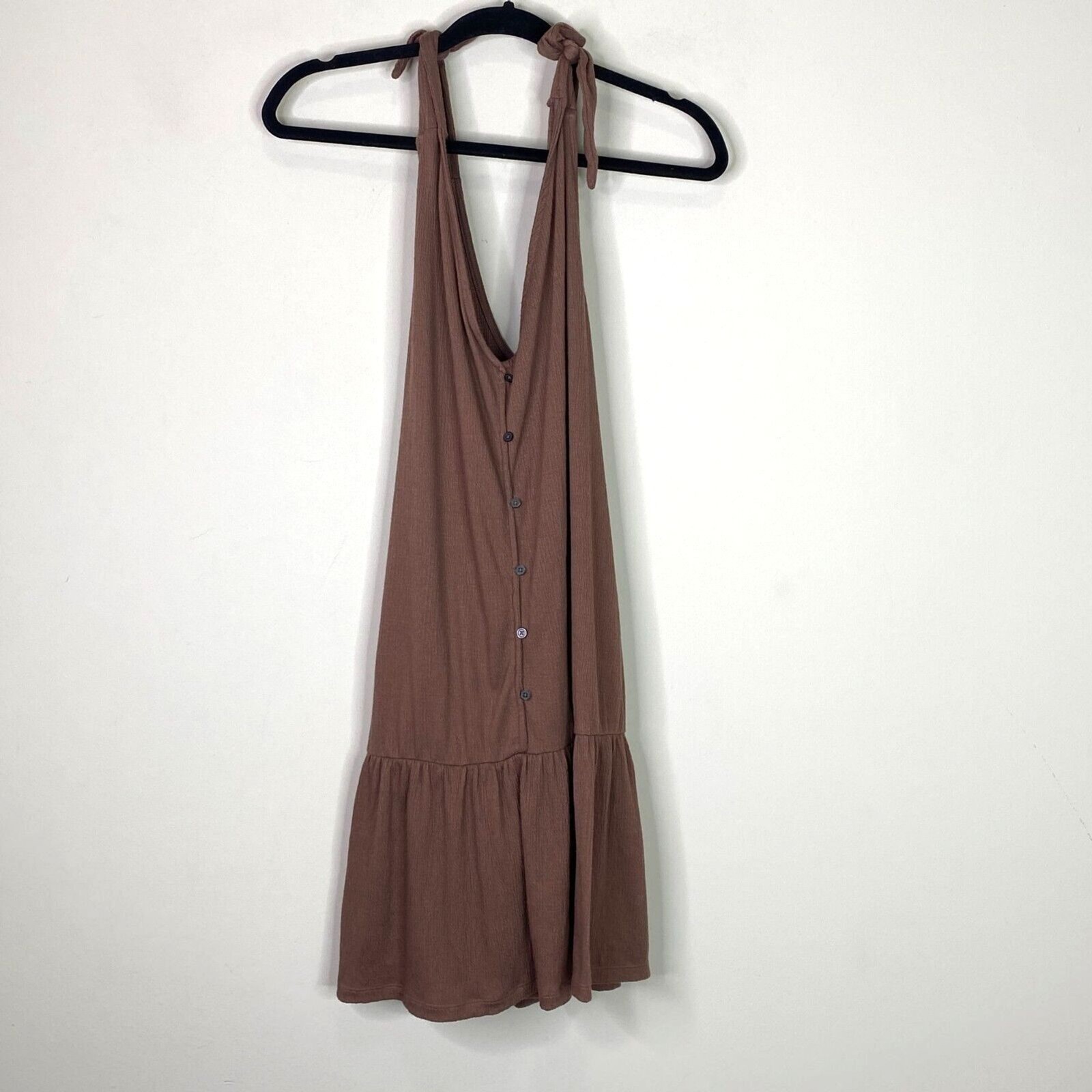 Ann Taylor LOFT 2021 Bow Strap Button Flounce Dress Women’s Size Small