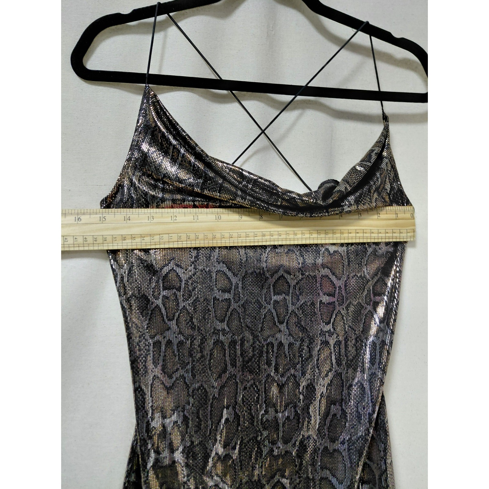 Snake Print Mini Dress Animal Print Knit Size S