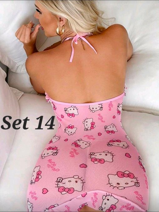 Women’s Hello Kitty Pajama Sets – 4 Different Styles