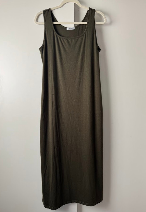 NAGGOO Women’s Sleeveless Maxi Dress Size Large Olive Green