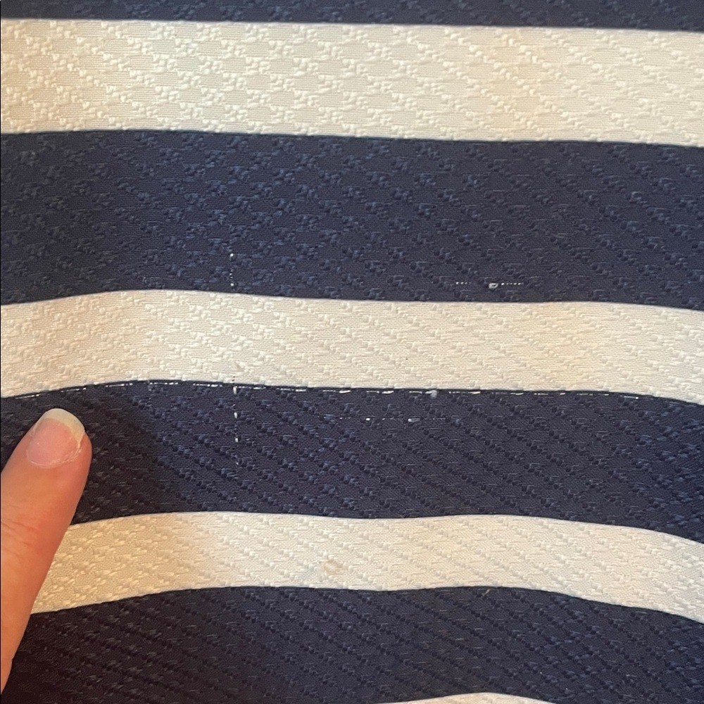 J. Howard Nautical Striped Dress Womens 10 Navy Preppy