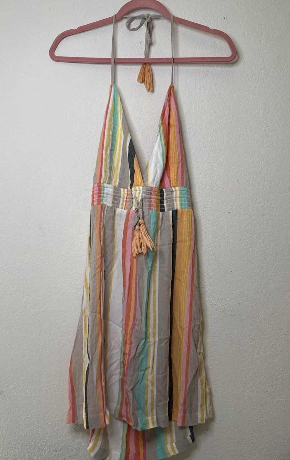 O’Neill Women’s Boho Madisen Stripe Halter Dress, Lightweight, Multicolor |Sz. L