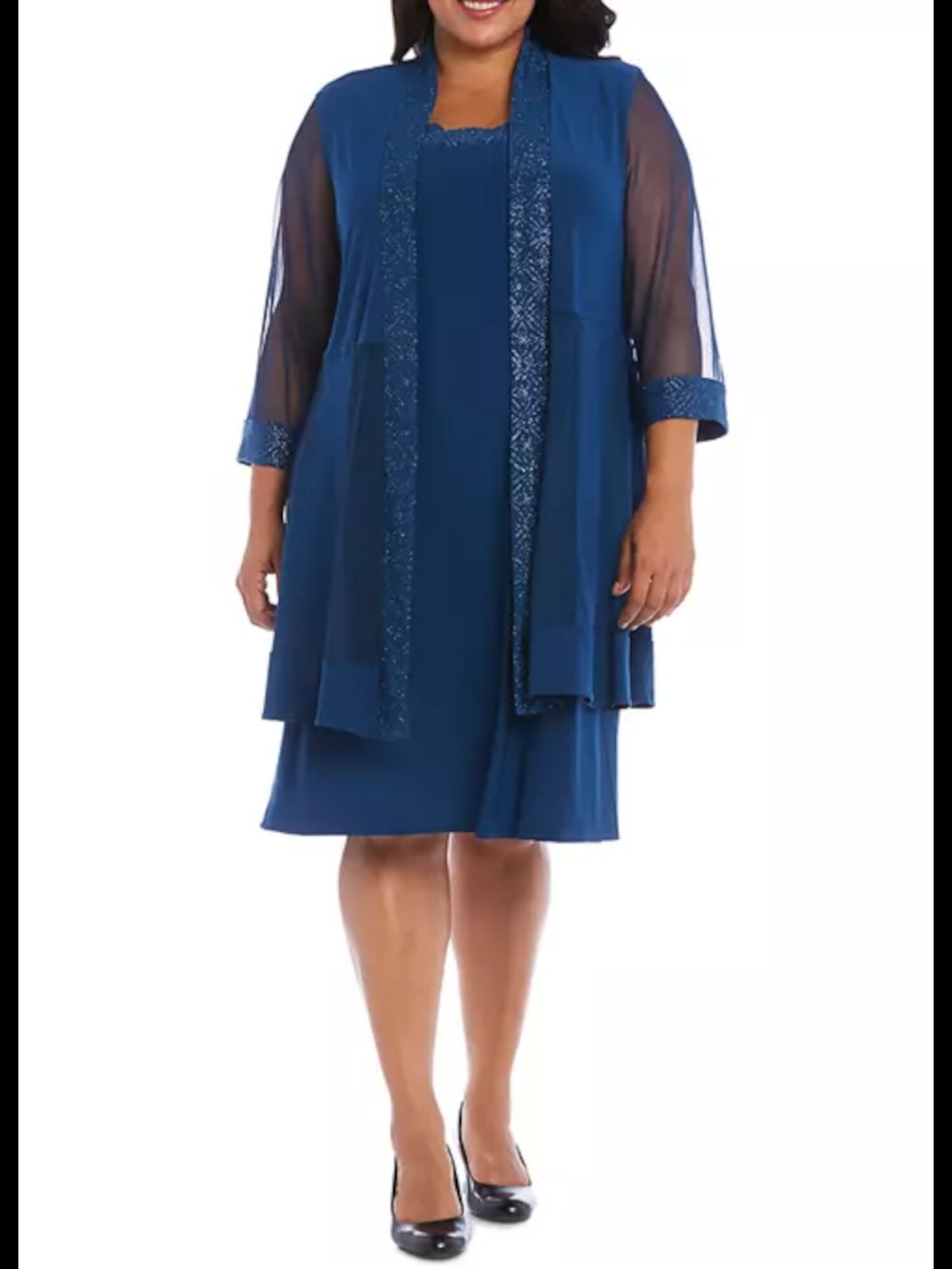 R&M RICHARDS Womens Teal Sleeveless Above The Knee Shift Dress Petites 4P