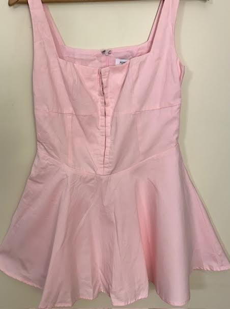 Peppermayo The Isle Mini Dress Women’s S (US 4) Pink Corset Fit Flare NWT