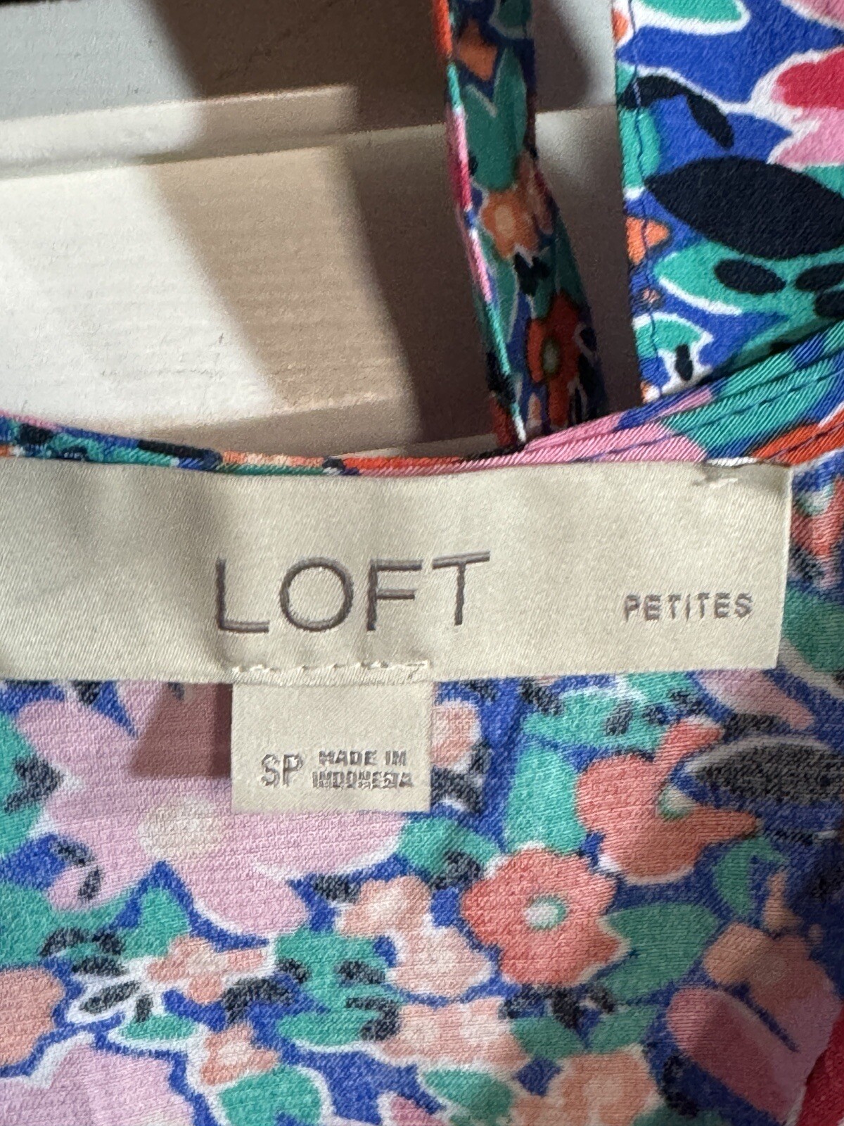 LOFT Dress Daisy Tie Back Flounce Sleeveless Floral Size Petite Small Women EUC
