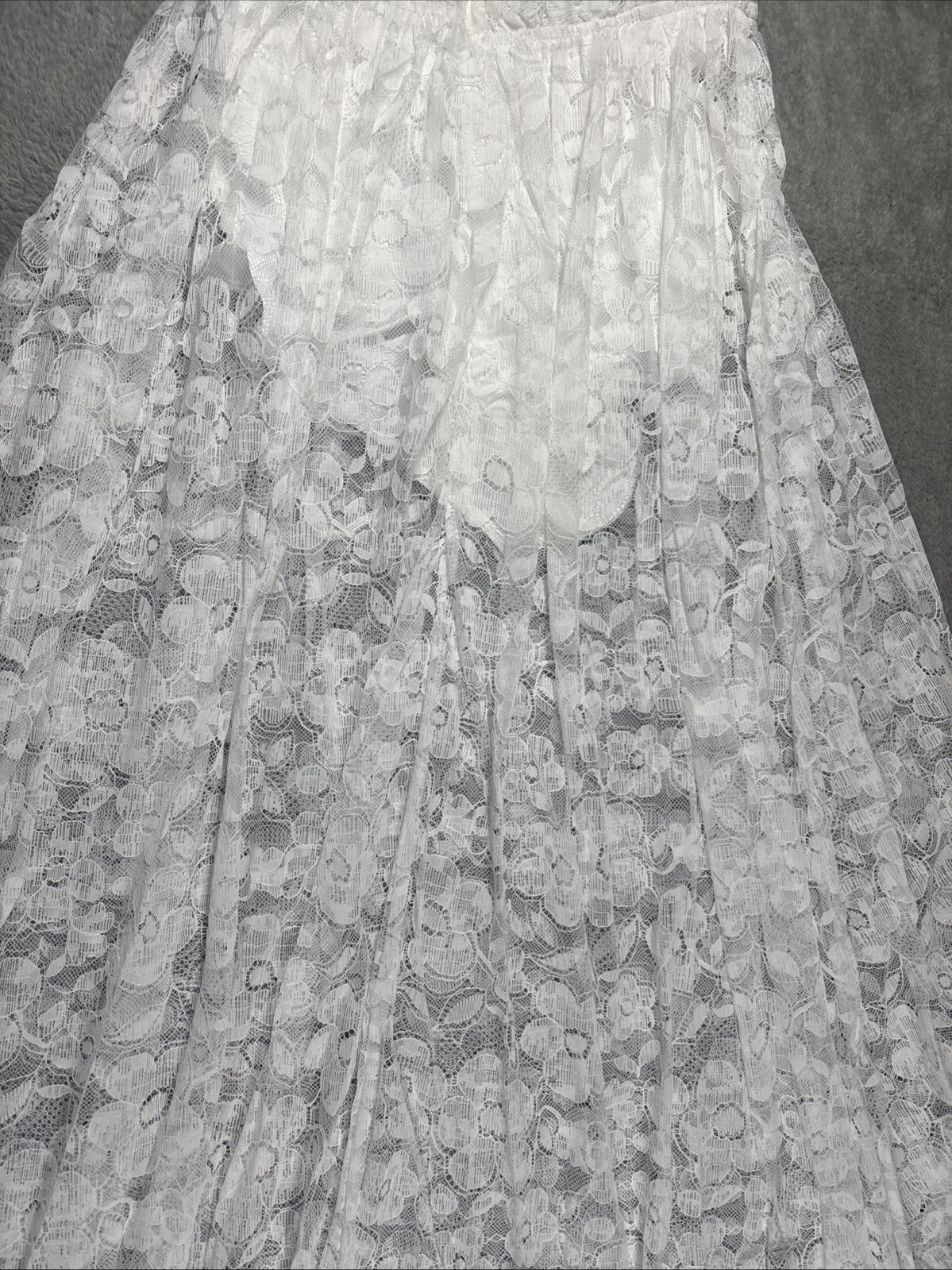 NWT For Love and Lemons Lorena Maxi Dress White Lace Size Small
