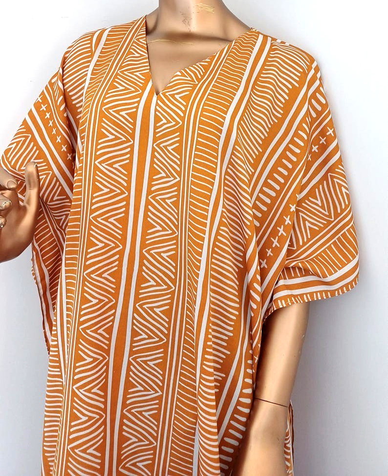 Indian Hand made Cotton Kaftan Dress Floral Print for Women All Season Caftan