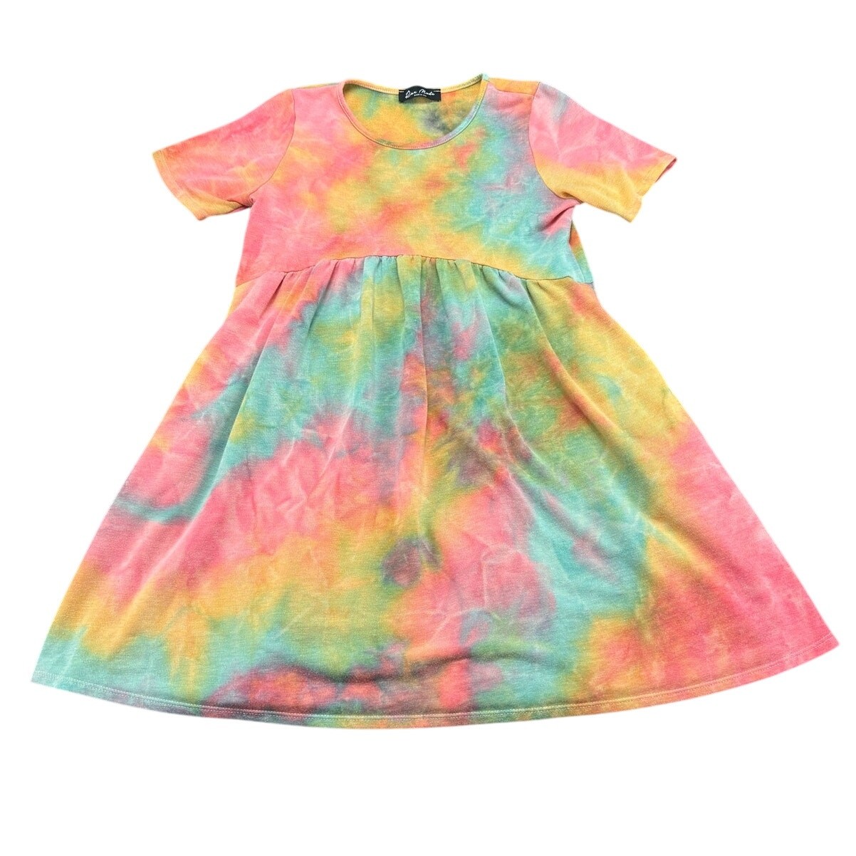 Rae Mode Tye Die Dress Womens Size S T-shirt Material Side Pockets Soft