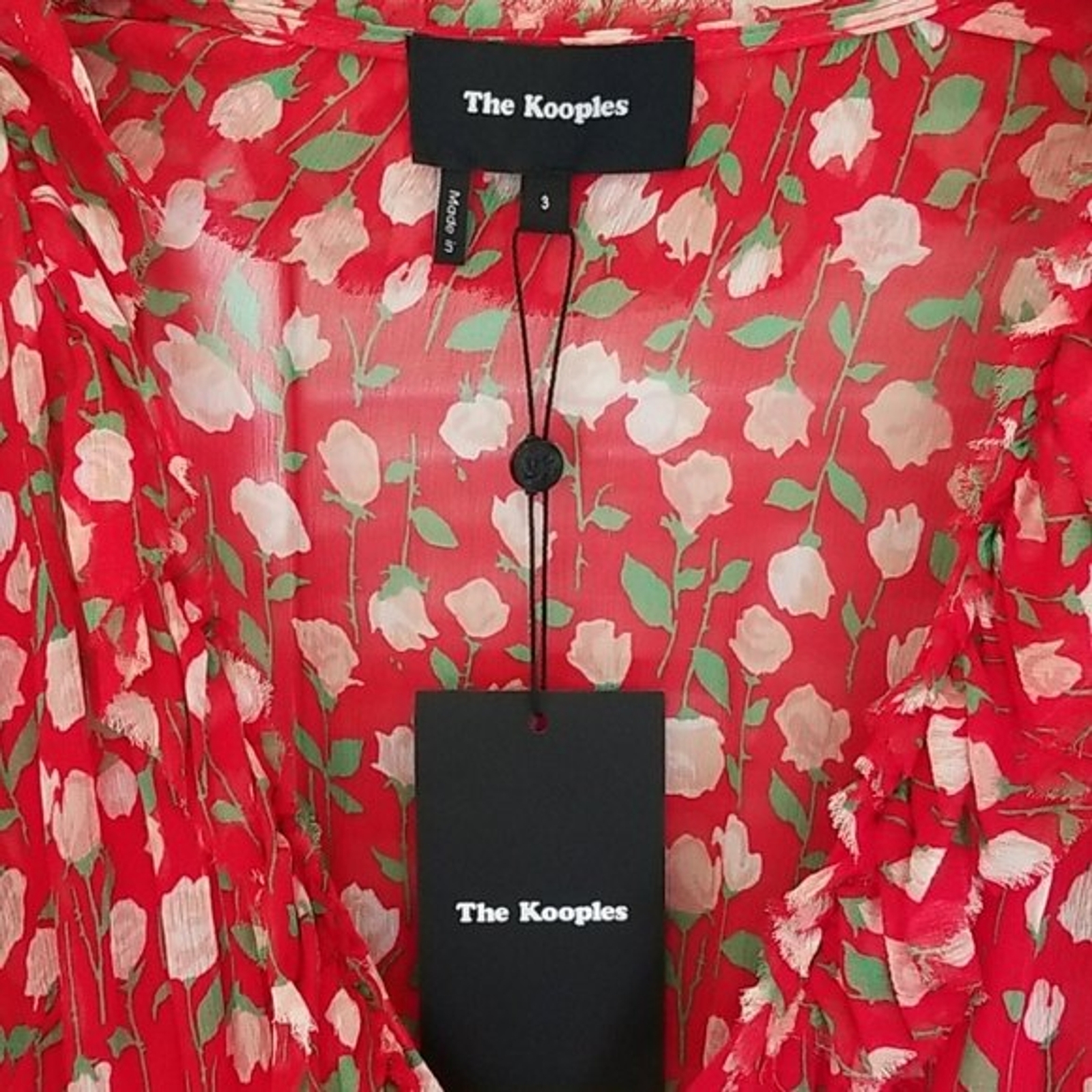 💕THE KOOPLES💕 Rosa Rosa Short Red Dress Viscose Large NWT