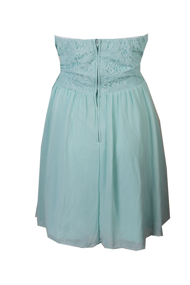 Speechless Juniors Mint Strapless Lace Embellished Chiffon Party Dress 13