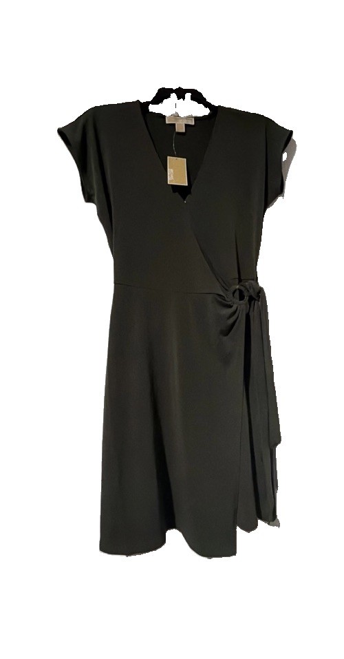 Michael Kors Ivy (Army Green) Self Tie Wrap Dress. Sz S. NWT!!