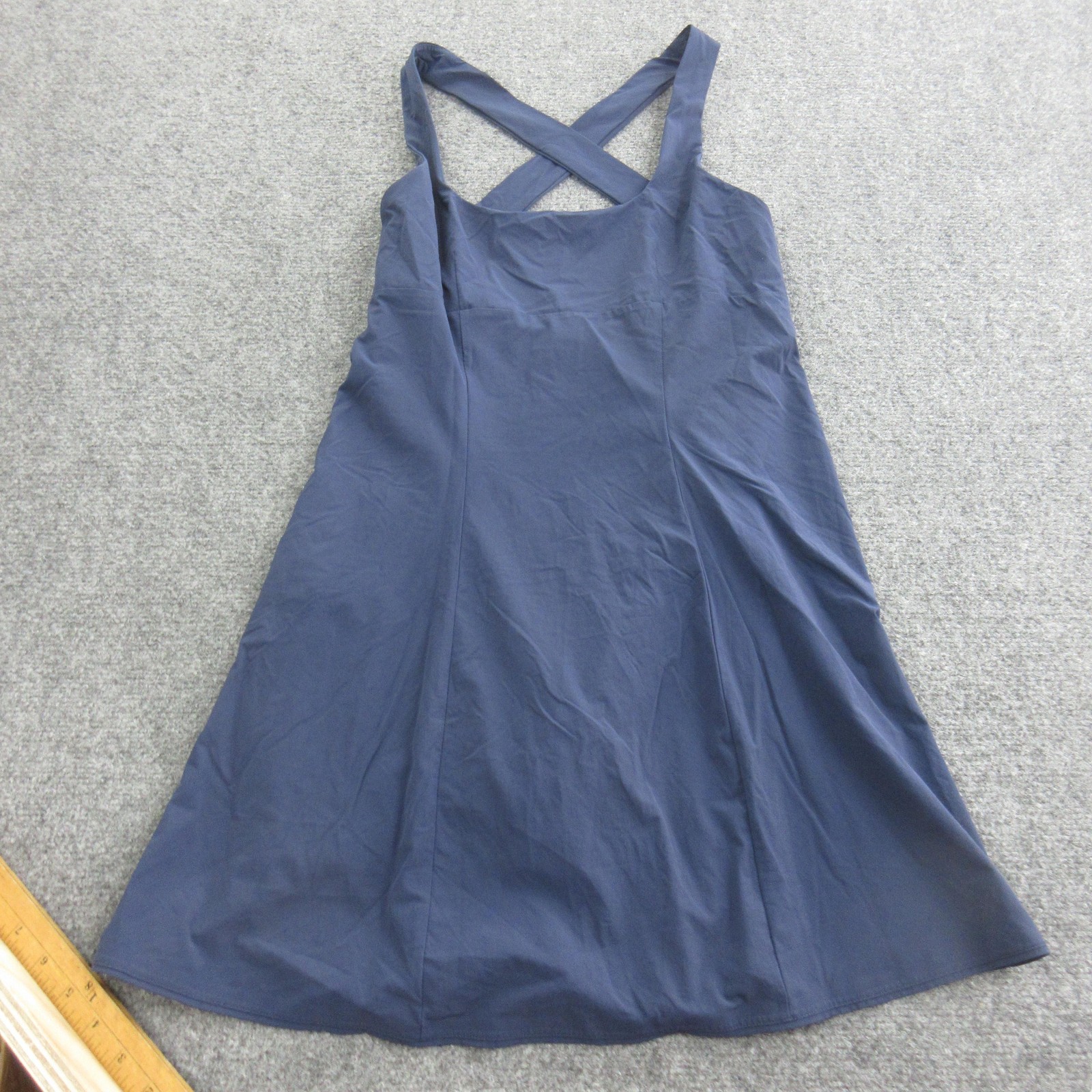 Outdoor Voices Dress Womens S Blue Tank Fit Flare Crossback Short Athleisure