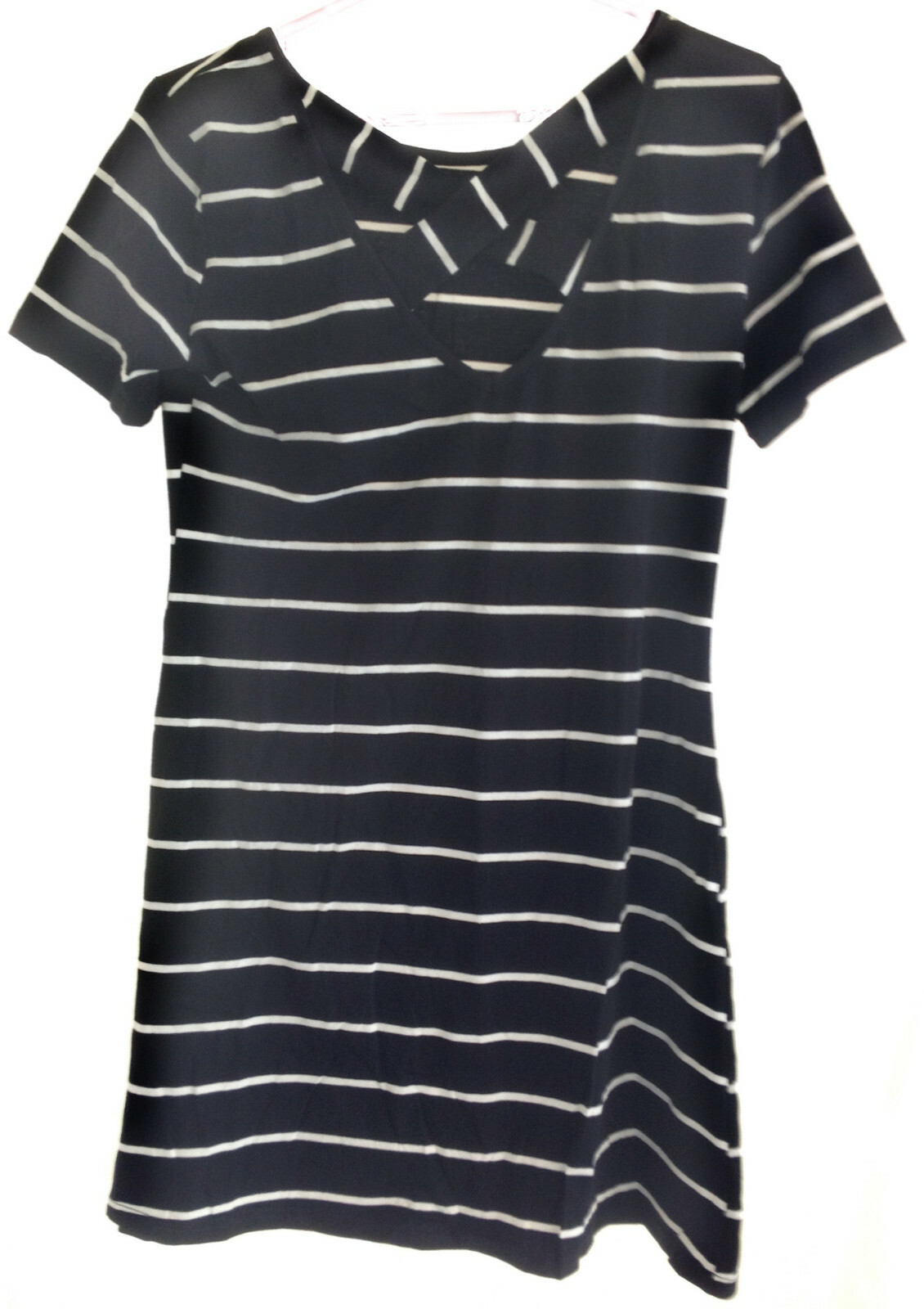 Feager Chic Striped A-Line Easy Pull-On Dress, Sexy Sweeping Criss-Crossing Back