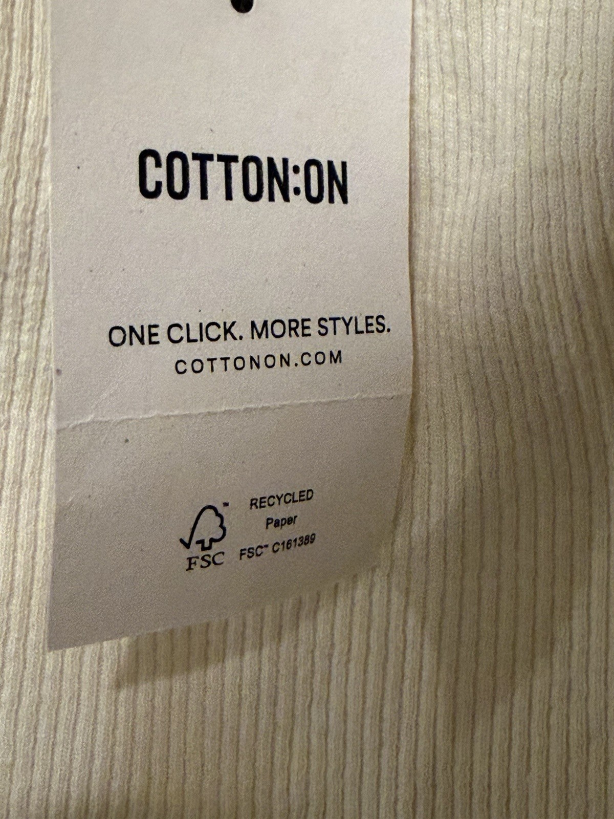 Cotton On NWT Ribbed Halter Tank Top Womens XS Ivory Cream Sleeveless