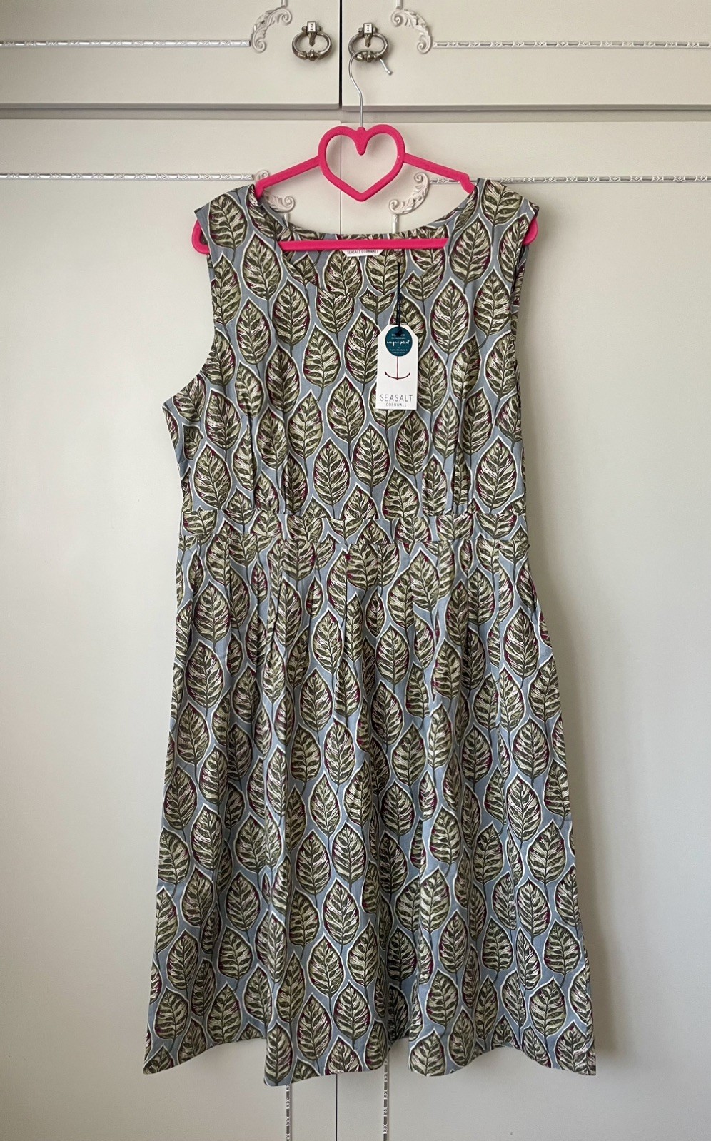 💝 Seasalt ” SEAMSTRESS ” Cotton Block Print Dress Size 18-16 NEW