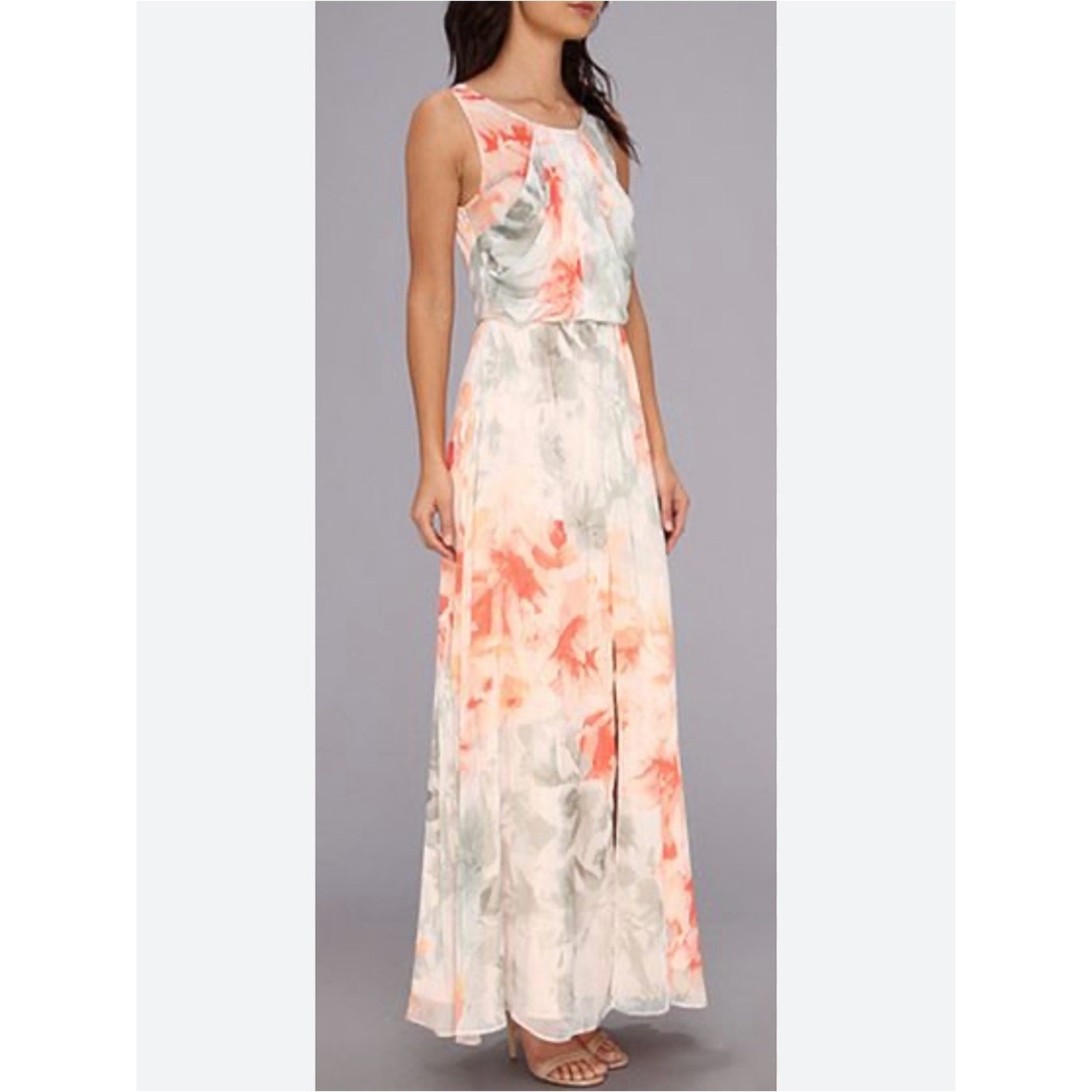 Vince Camuto Formal Dress 8 Gown Medium Maxi Dress Chiffon Wedding Guest Cruise