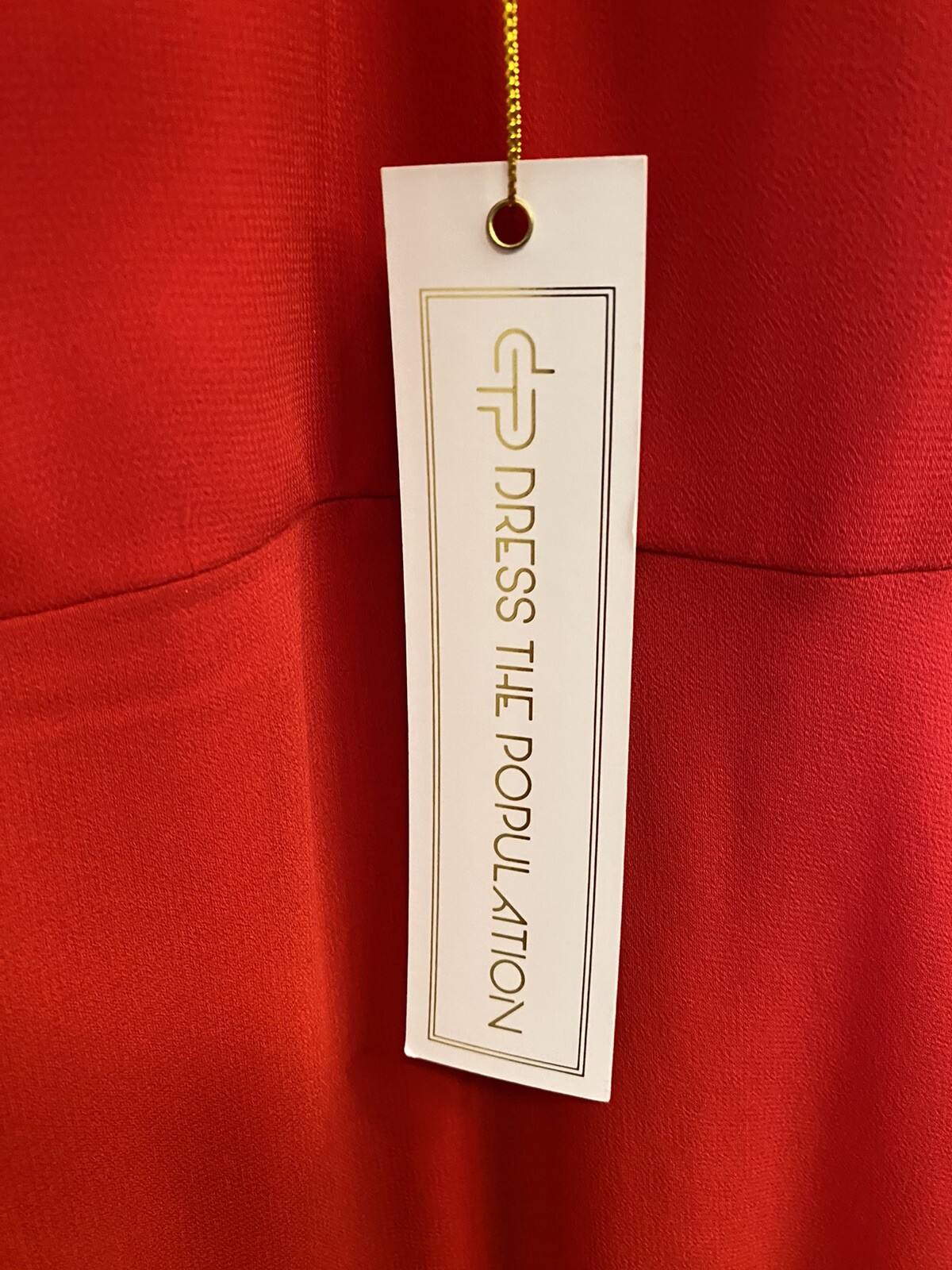 Dress The Population Size XS Cambria Red Maxi Slit Cutout Evening Gown Dress