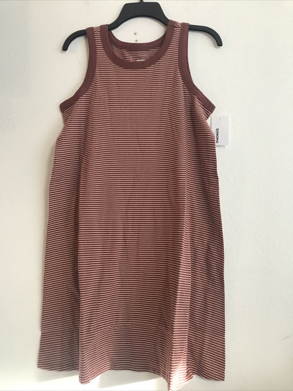 Sonoma High Neck Swing dress Misses Small Brown Ret $30 (APO-114-2)