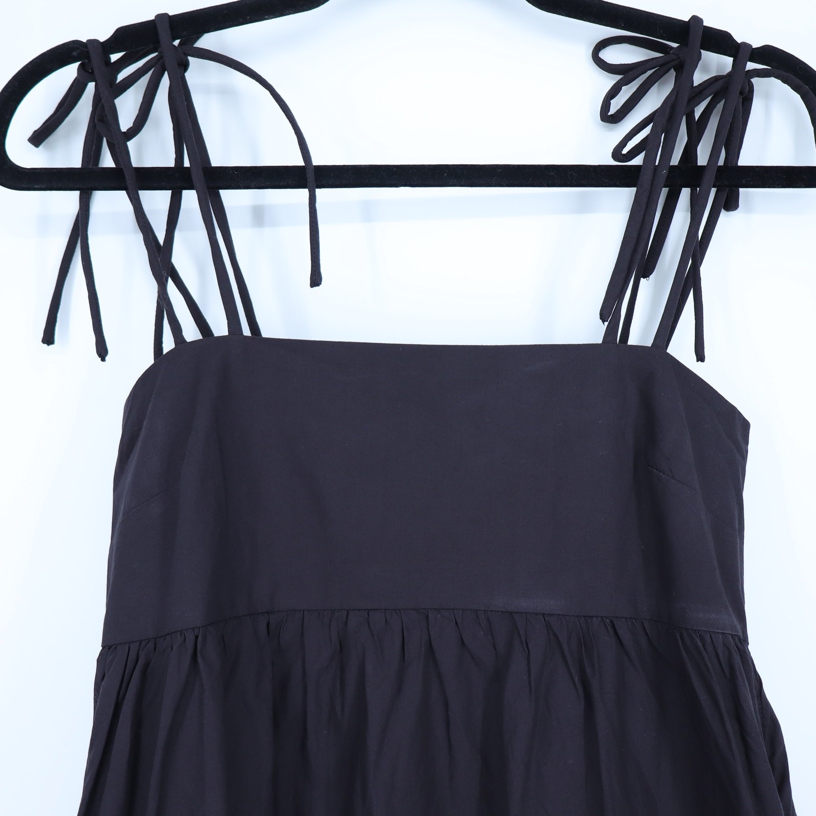 GANNI Cotton Poplin String Midi Dress NWT Black Multi-Strap Women’s 34/US 2