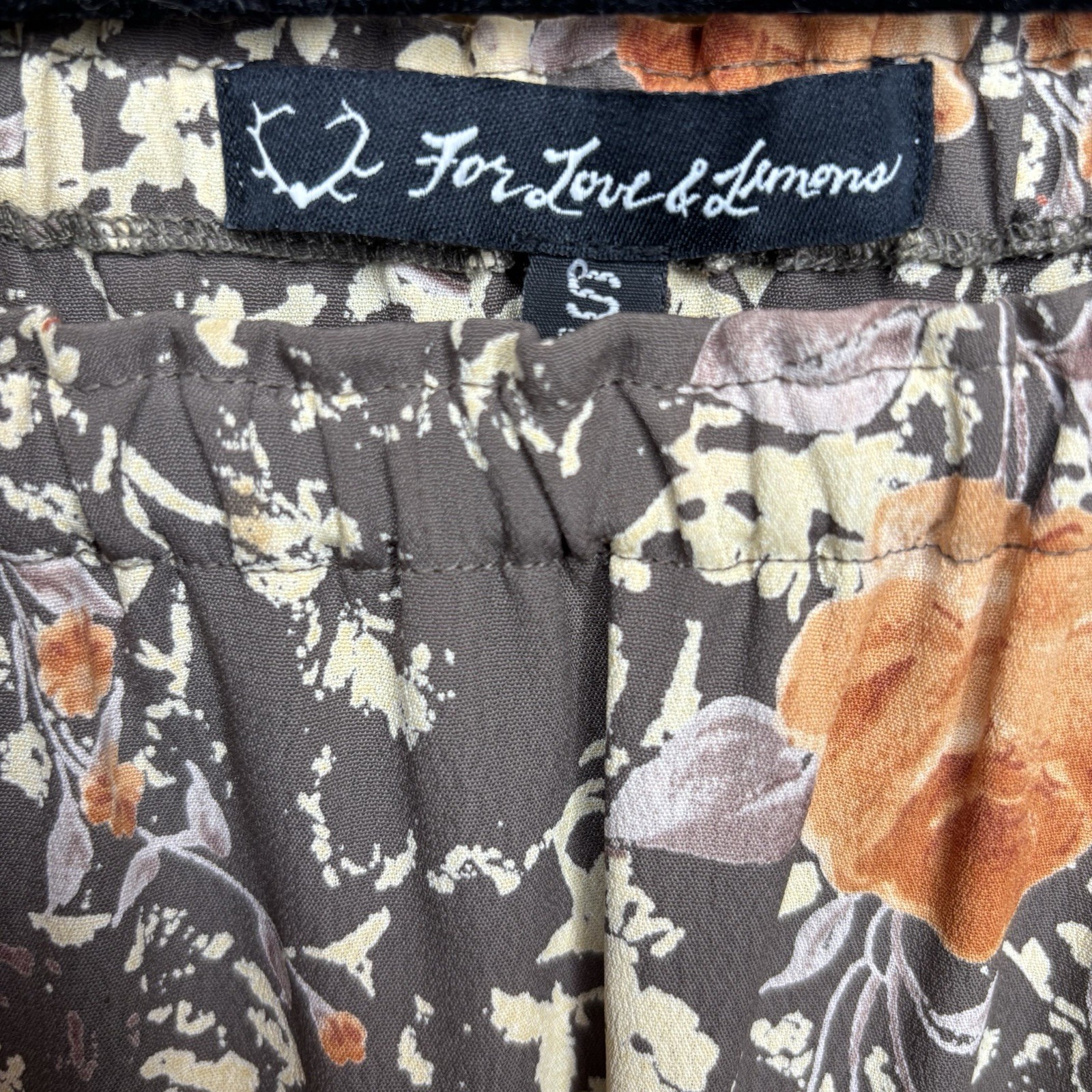 For Love And Lemons Wilson Mini Dress Small Rose Acid Wash Boho Coquette Garden