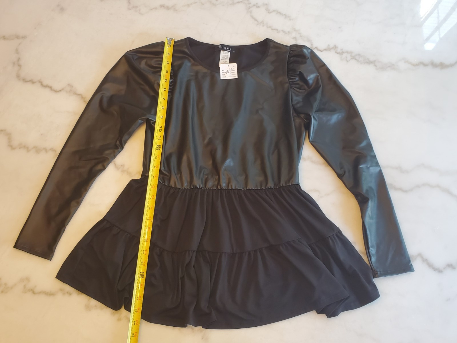 The Curve LA Black Flare Ruffle Cocktail Evening Mini Dress Women’s Size 1X D14