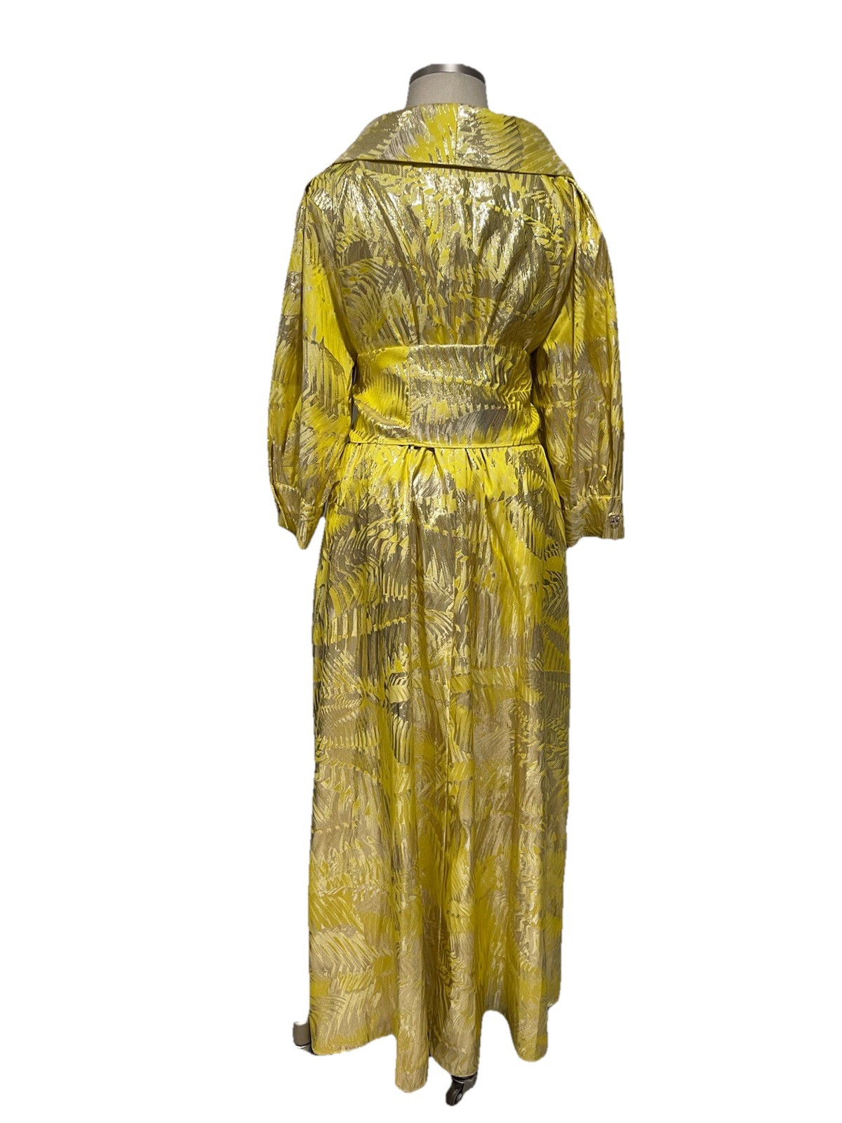 MARINA RINALDI FORMAL EVENING YELLOW/GOLD GOWN BROCADE DRESS US-20 NWT $2,800