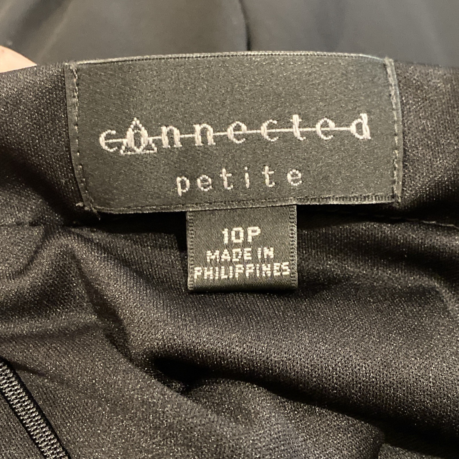Connected Petite Size 10 Black Chiffon Halter Dress Satin Empire High Waist LNC